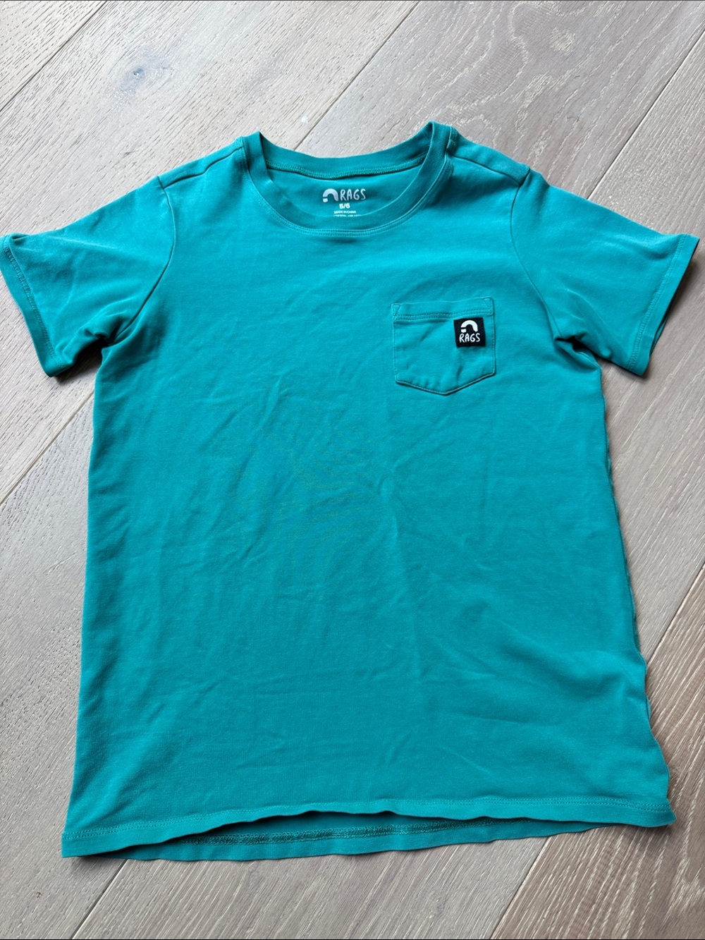 Rags to Raches Teal Short-Sleeve Pocket Tee